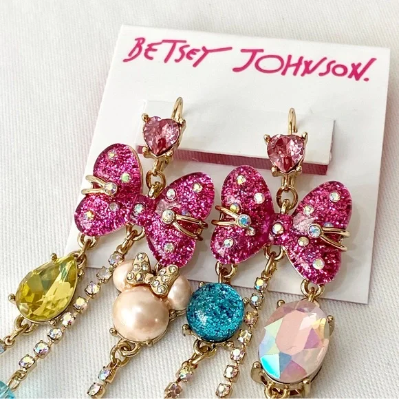 Betsey Johnson 'Disney Collection' Minnie Mouse Charm Earrings